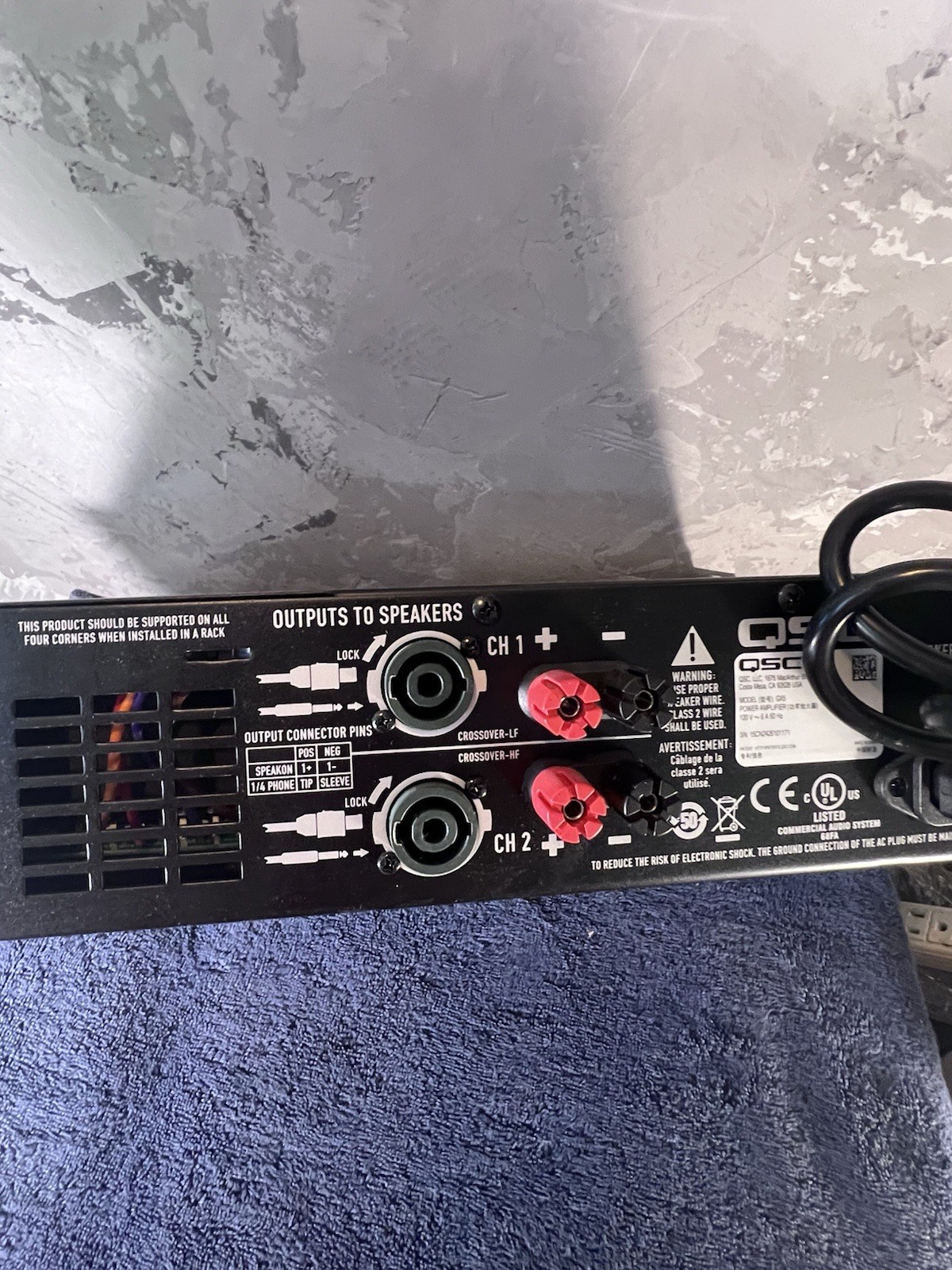 QSC - GX5 2 Channel Rackmount Power Amp – Fully Tested W/ Power Cable