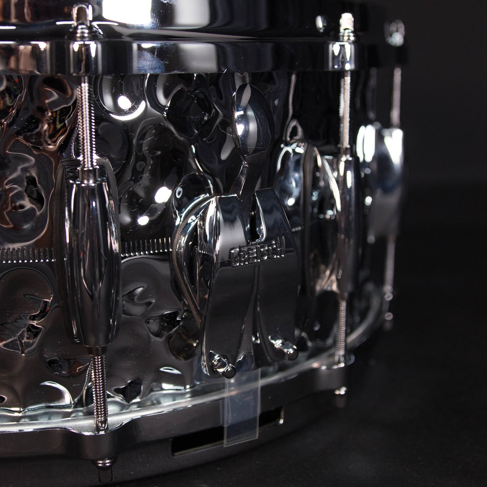 Gretsch 14" x 6.5" Hammered Chrome over Brass Snare Drum
