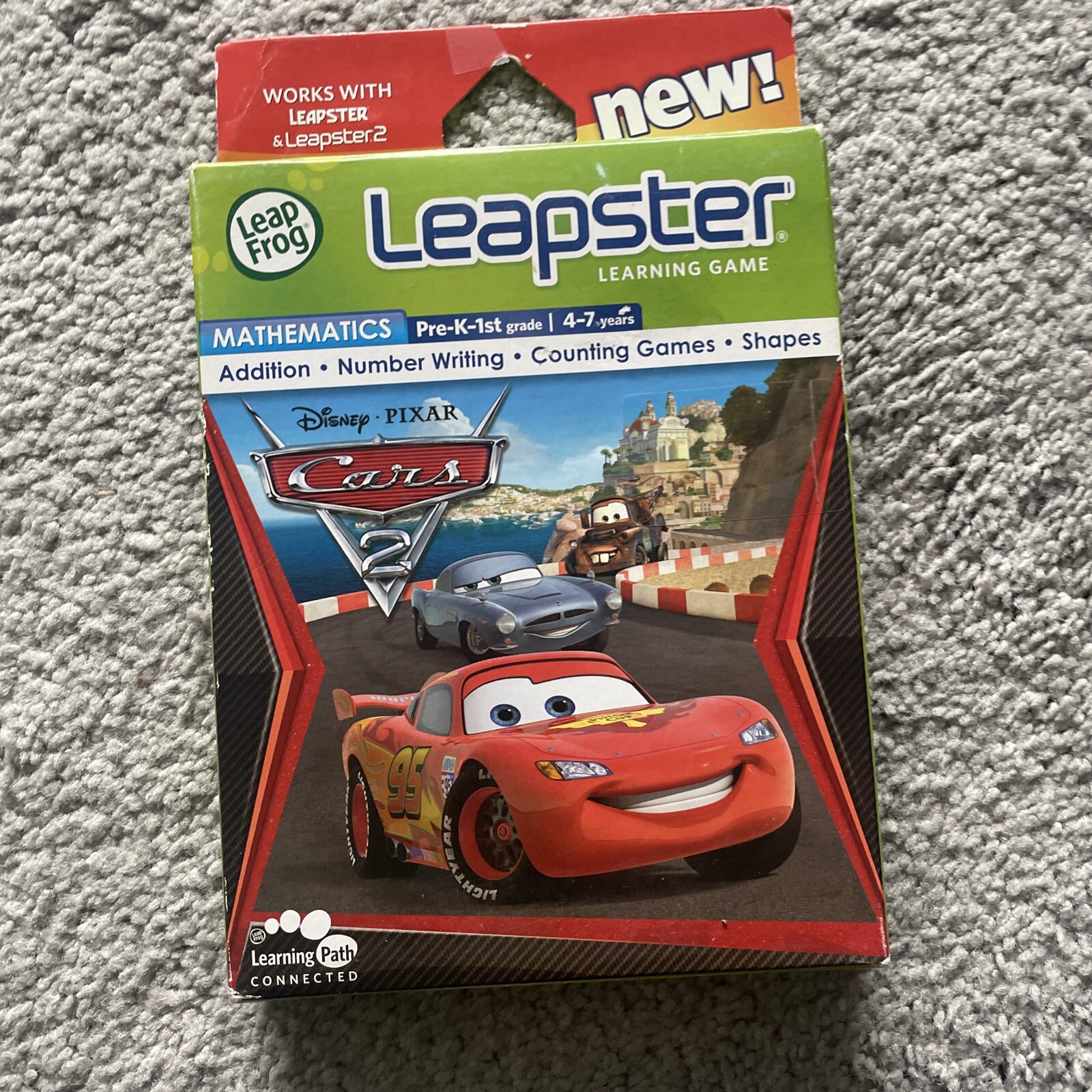 LeapFrog Leapster Disney Pixar Cars Mathematics - Pre-K to 1st Grade (2011) NEW