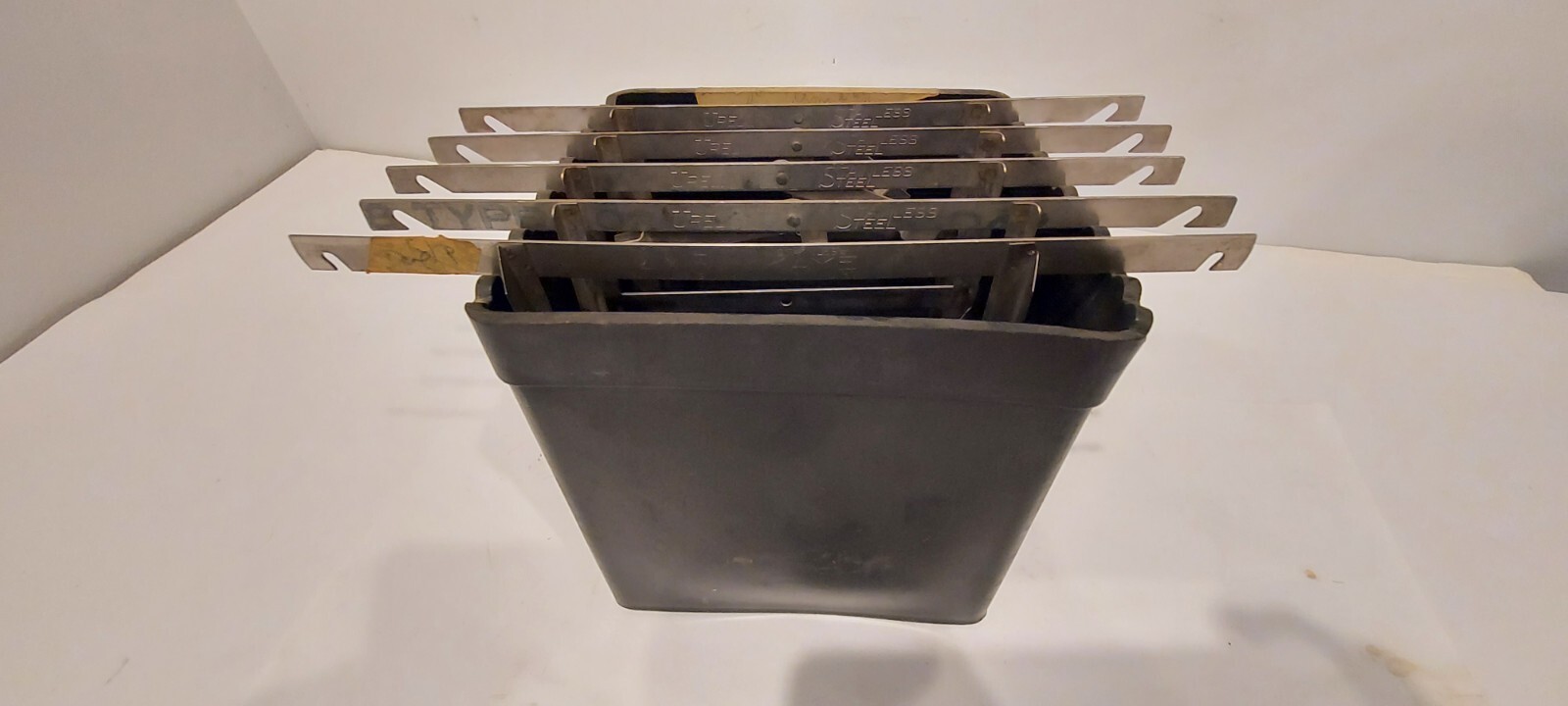 5 Vintage Urell 5 X 4 Film Plate Hanger Lot With Yankee Devloping Tank
