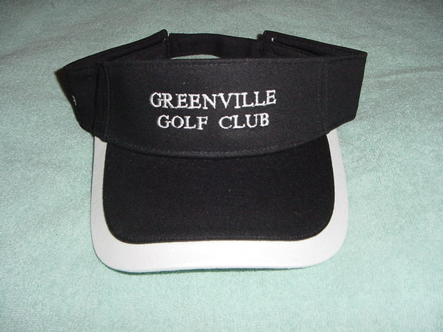DEFUNCT "GREENVILLE COUNTRY CLUB" RYDER CUP BLACK VISOR (MICHIGAN, NICE)