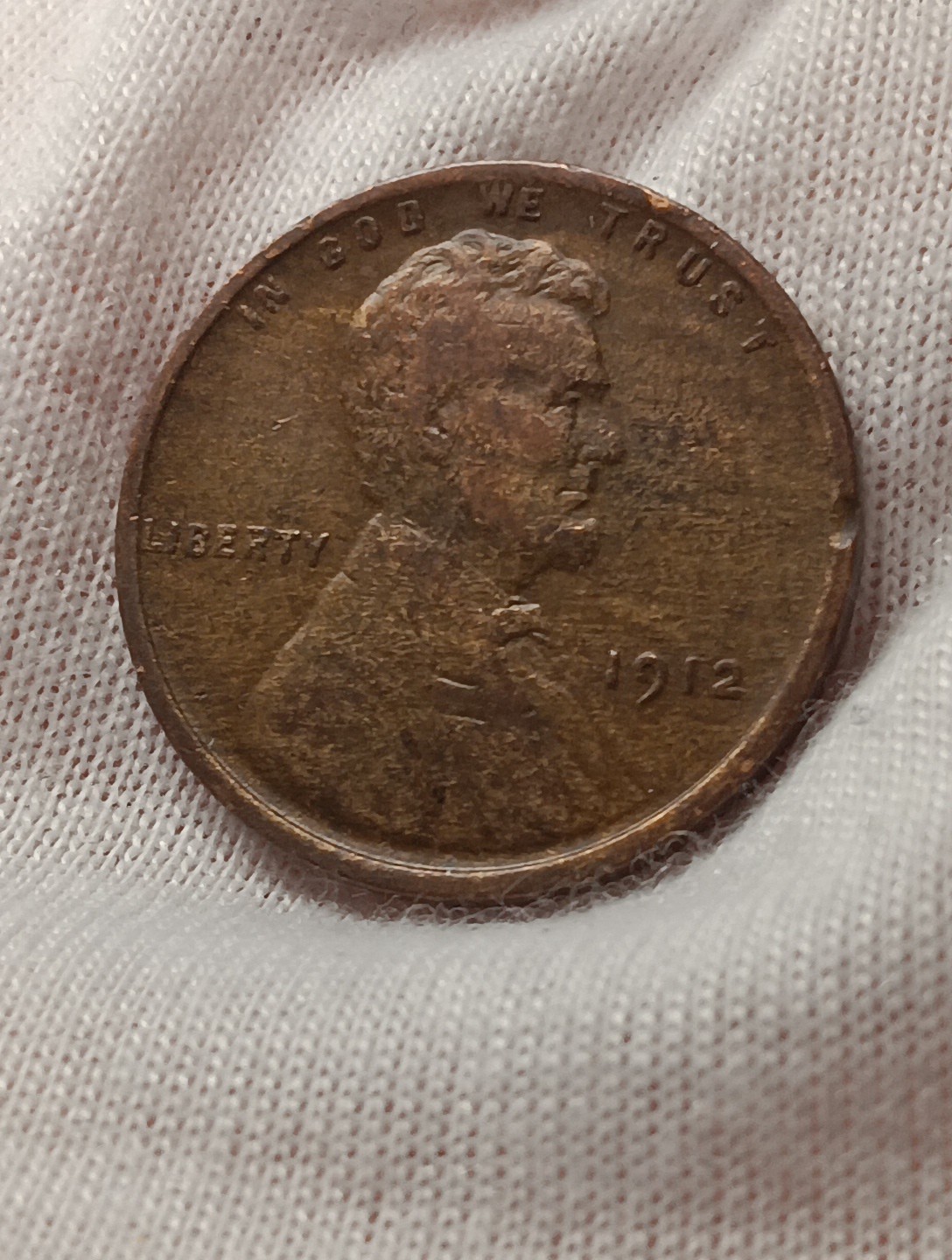 👉1912-Wood Grain Error Lincoln Wheat Penny Xf Choice ~ A/242