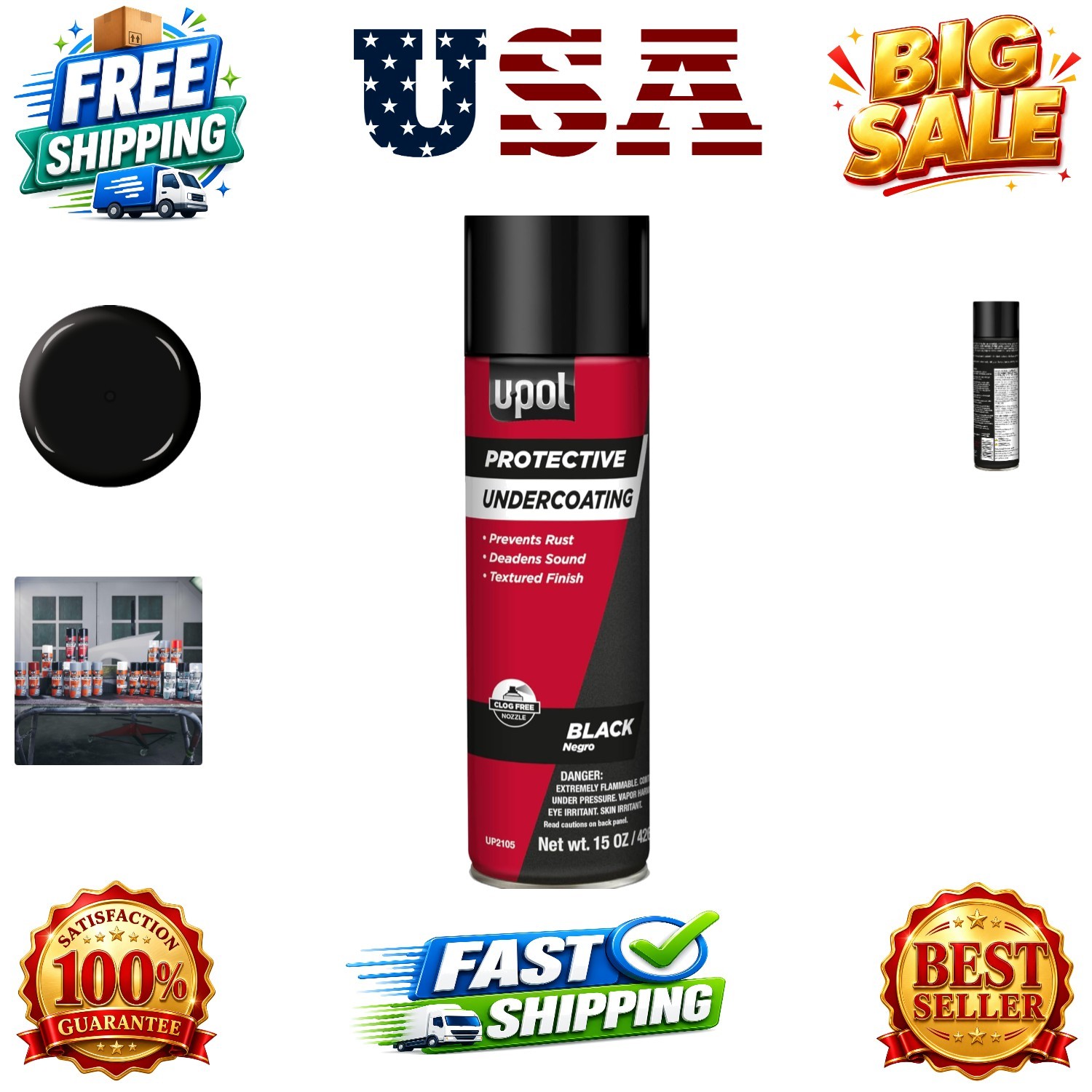 Undercoating Spray, Vehicle Protection Spray with Textured Finish & Anti-Rust...