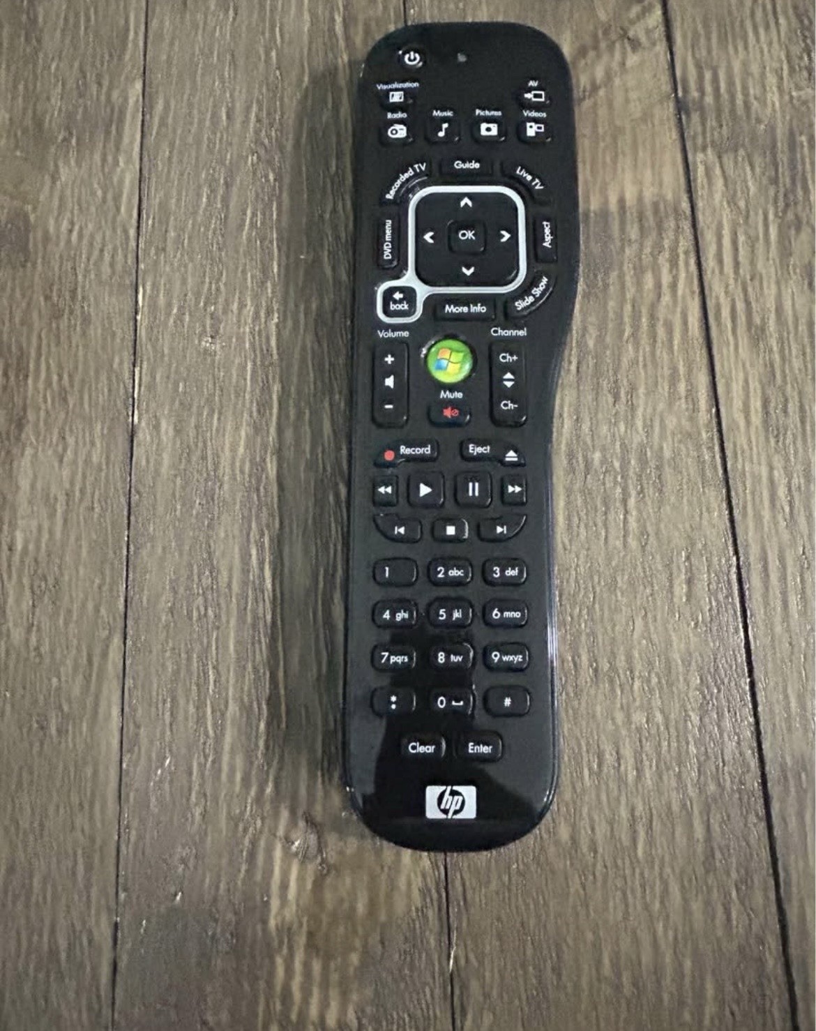 HP Media Center Remote Control for Windows XP Vista 7 with Navigation Buttons