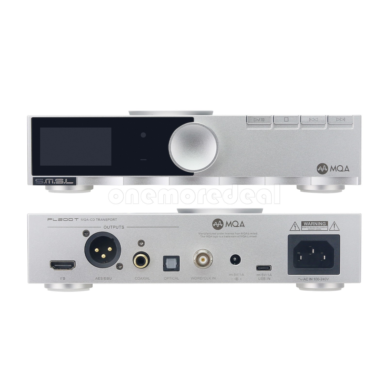 SMSL PL200T MQA-CD Digital Turntable CD Player Clock Input USB Digital Interface