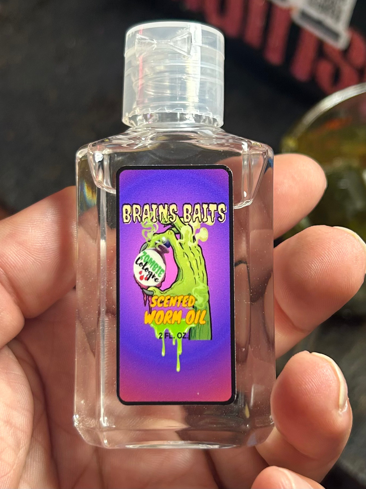 Brains Baits 2 oz Zombie Cologne Scented Worm Oil *Mixed Berries