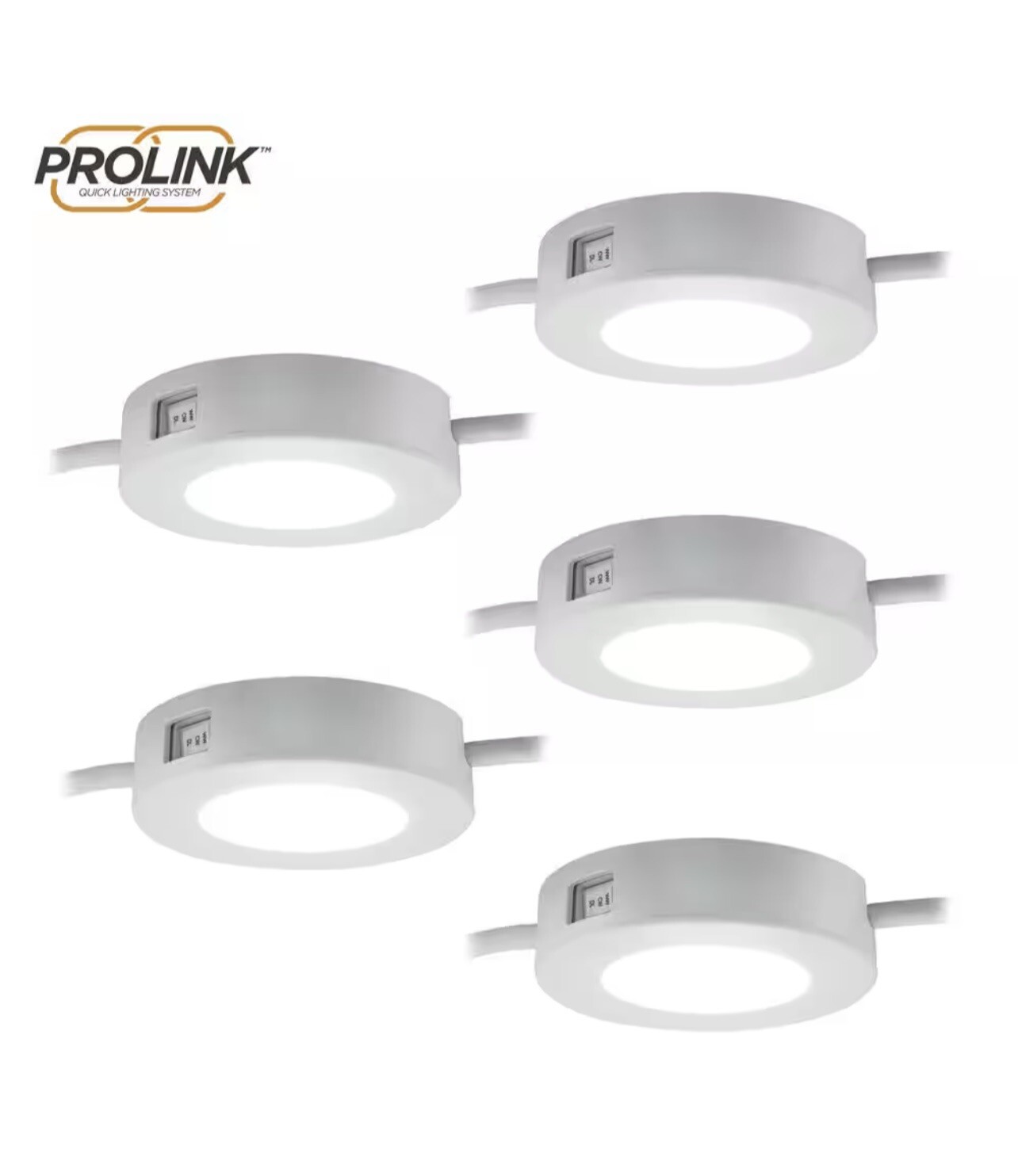 ProLink Plug-in LED Under Cabinet Puck Lights 663 Lumen (N)