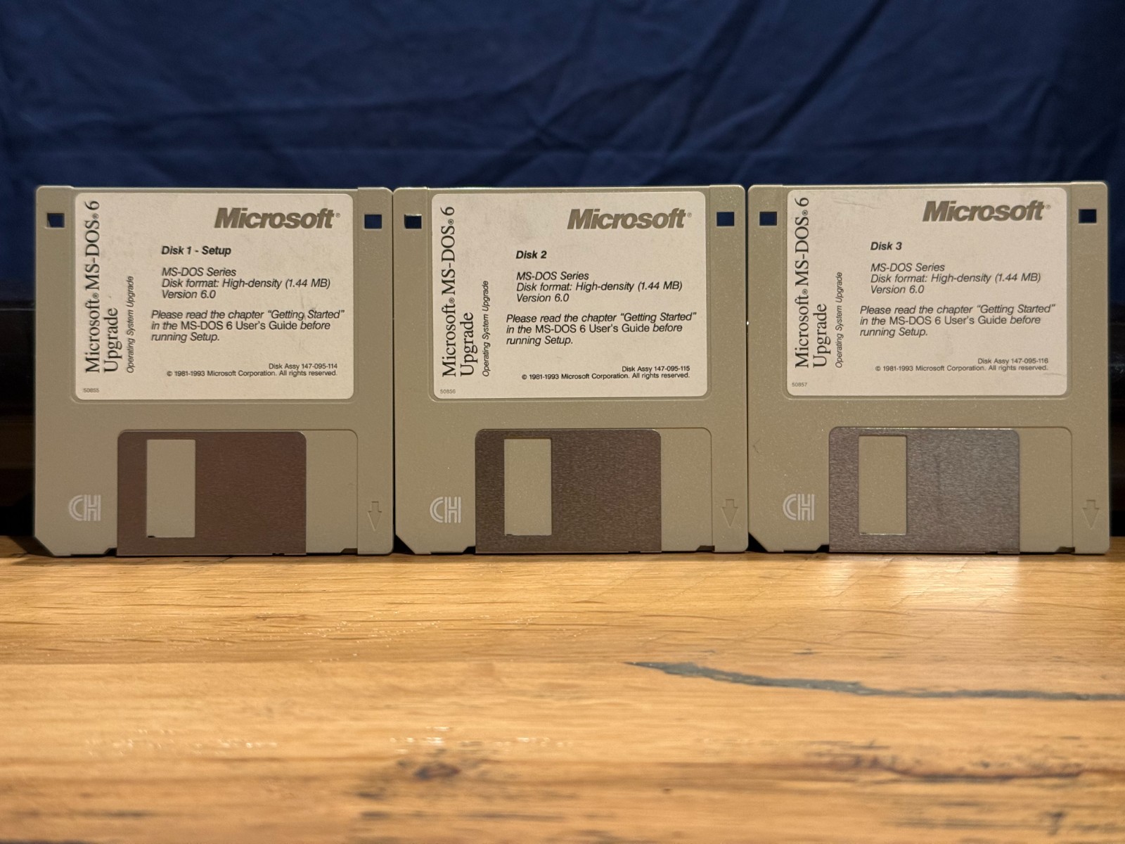 Microsoft MS-DOS v 6.0 Upgrade - Vintage 1993 on 3.5" HD Disks (3)