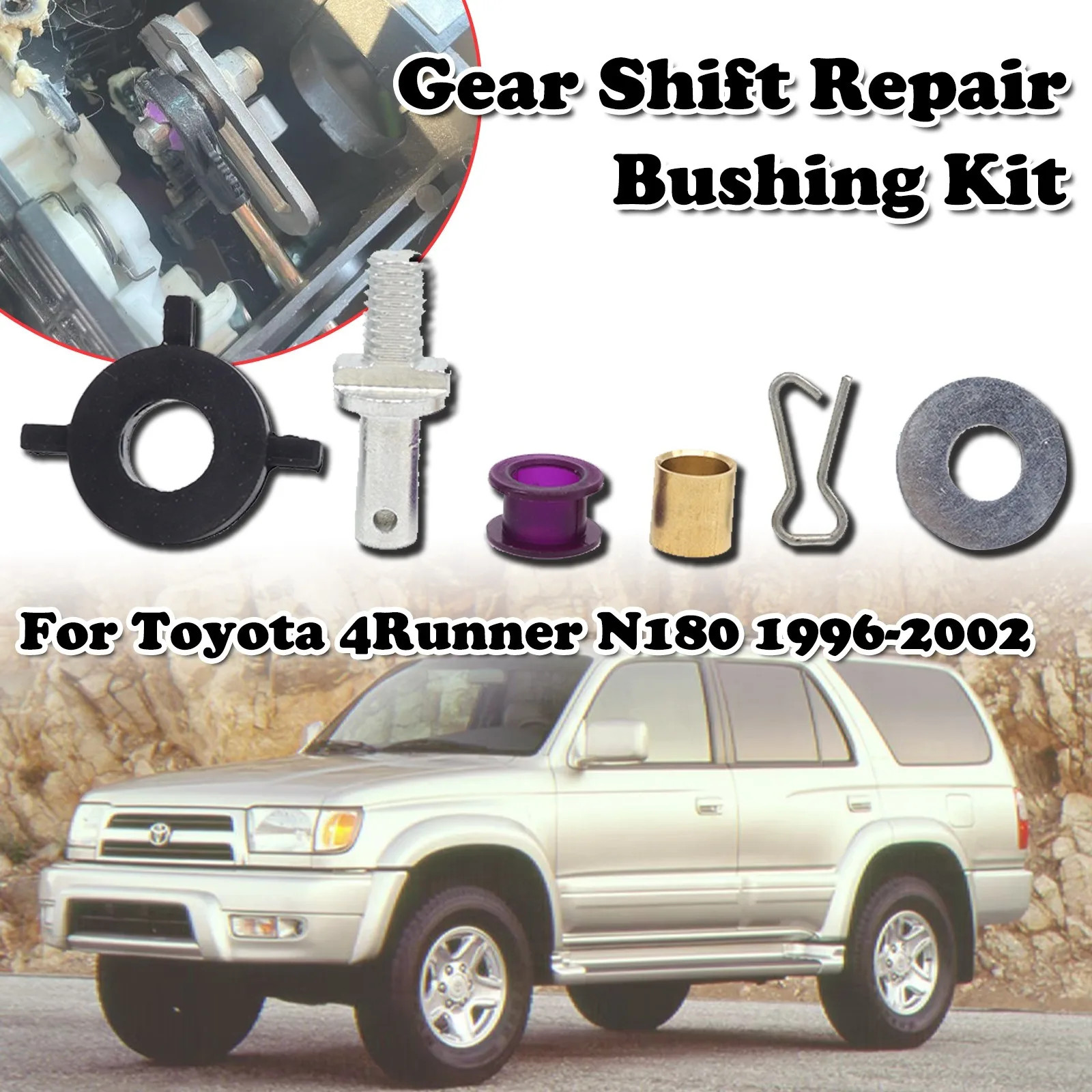 7pcs For Toyota 4Runner Shifter Loose Repair Bushing Kit Securing Clip 1996-2002