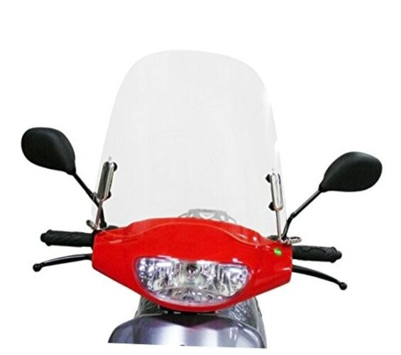 Clear Plastic Acrylic Windshield for Scooter - 3 Millimeters - Includes Mounting