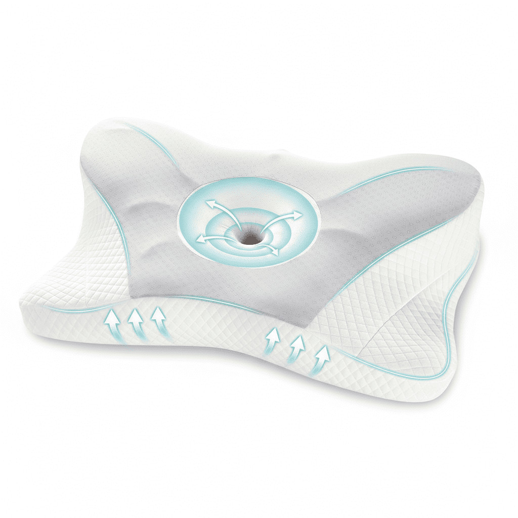 Ergonomic Cervical Memory Foam Pillow – Cooling Contour Orthopedic Support,Queen
