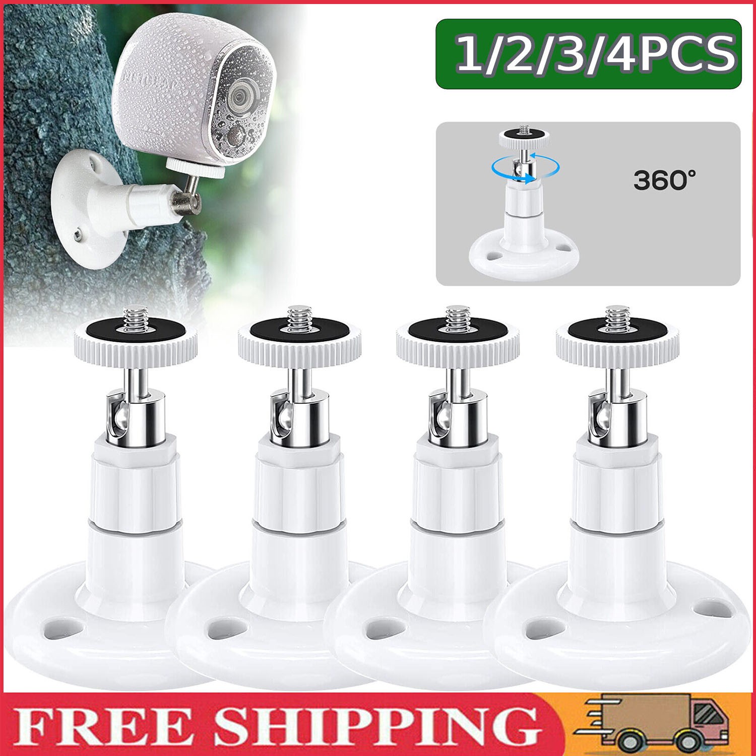 2/4PCS Security Wall Mount Holder Outdoor/Indoor for Wyze Cam Pan Camera System