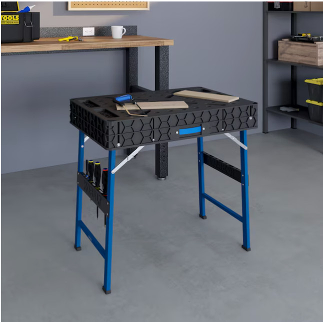 Kobalt 32-in H Black/Blue Plastic Portable Work Bench