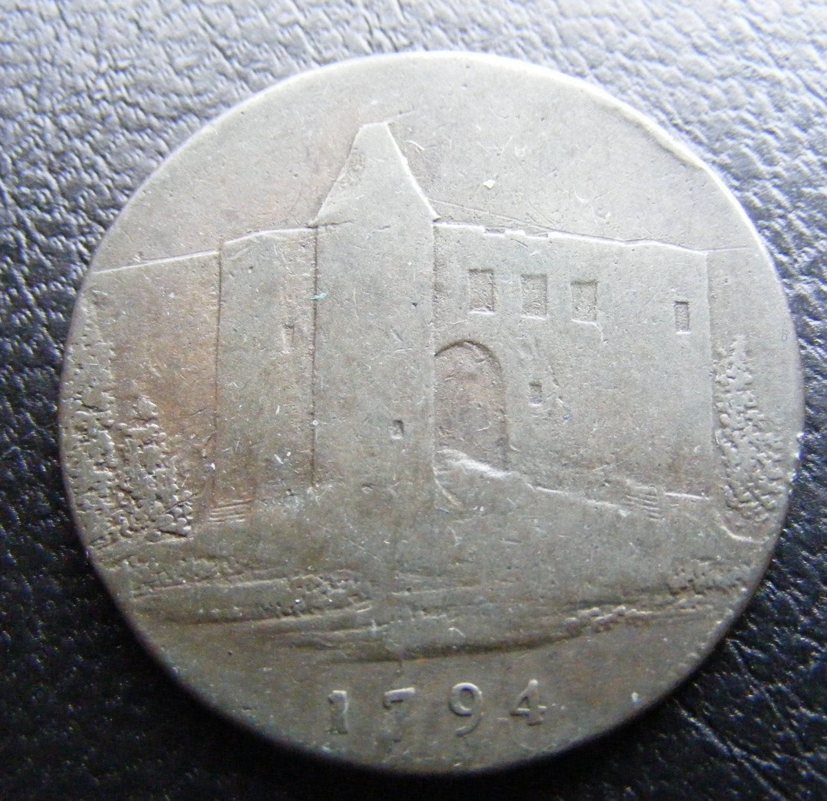 T384 Essex Colchester Halfpenny 1794 Success to the Traders
