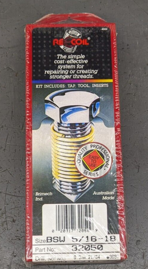 Recoil Thread Repair Kit 5/16"-18 BSW British Standard Whitworth 32050 NEW