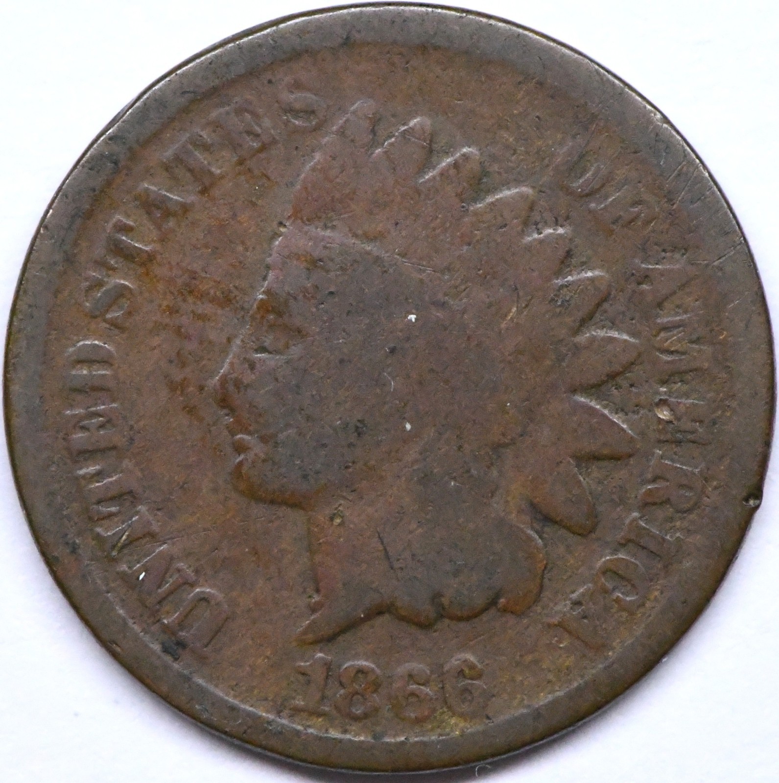 1866 indian head penny