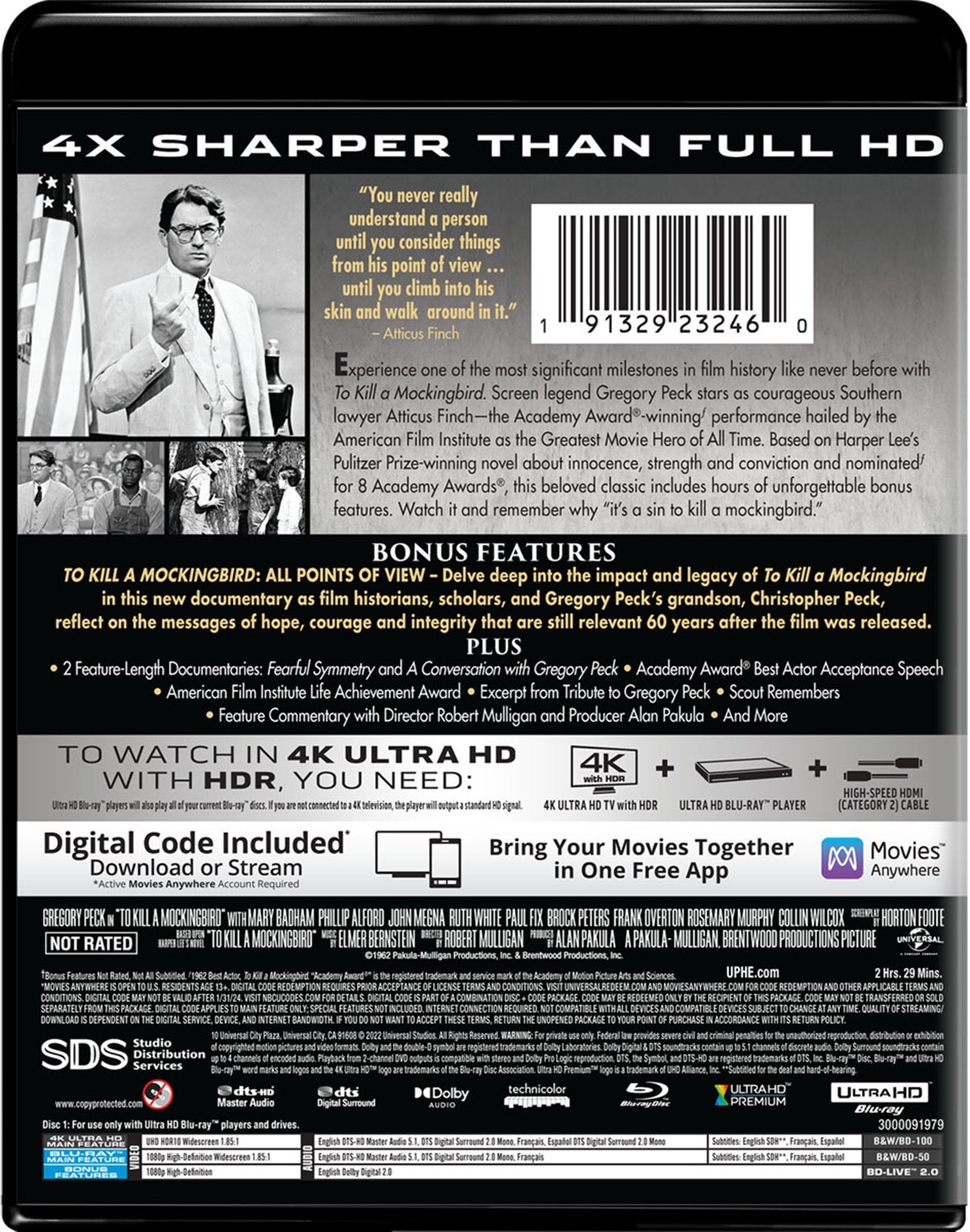 To Kill a Mockingbird 4K UHD Blu-ray Gregory Peck NEW
