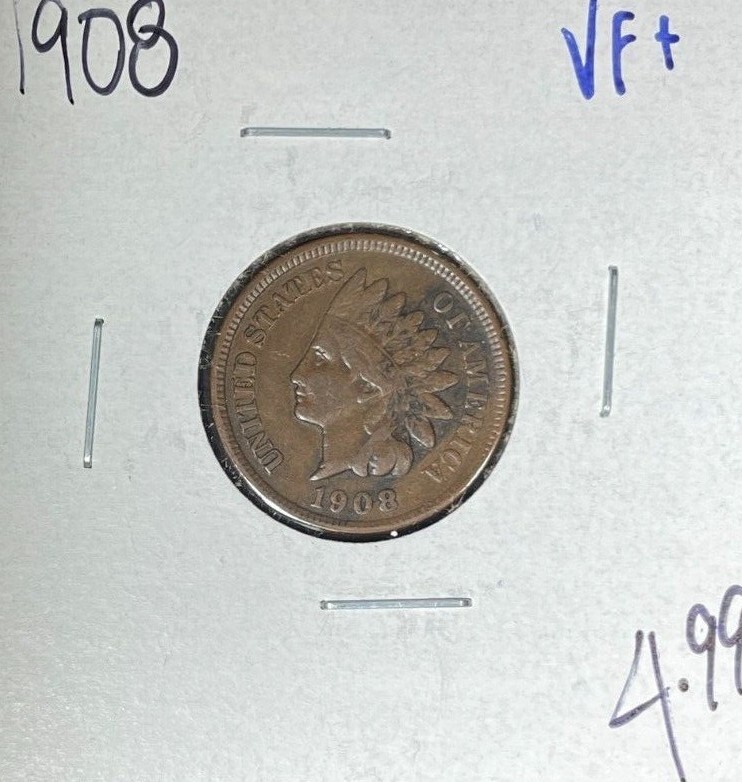 1908 INDIAN HEAD CENT ~ VF+ ~NICE COIN~
