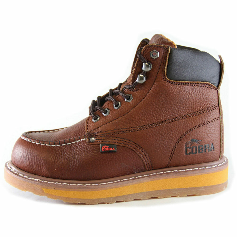Men's Work Boots Cobra Genuine Leather Welt Construction C27M Dark Brown Size 11