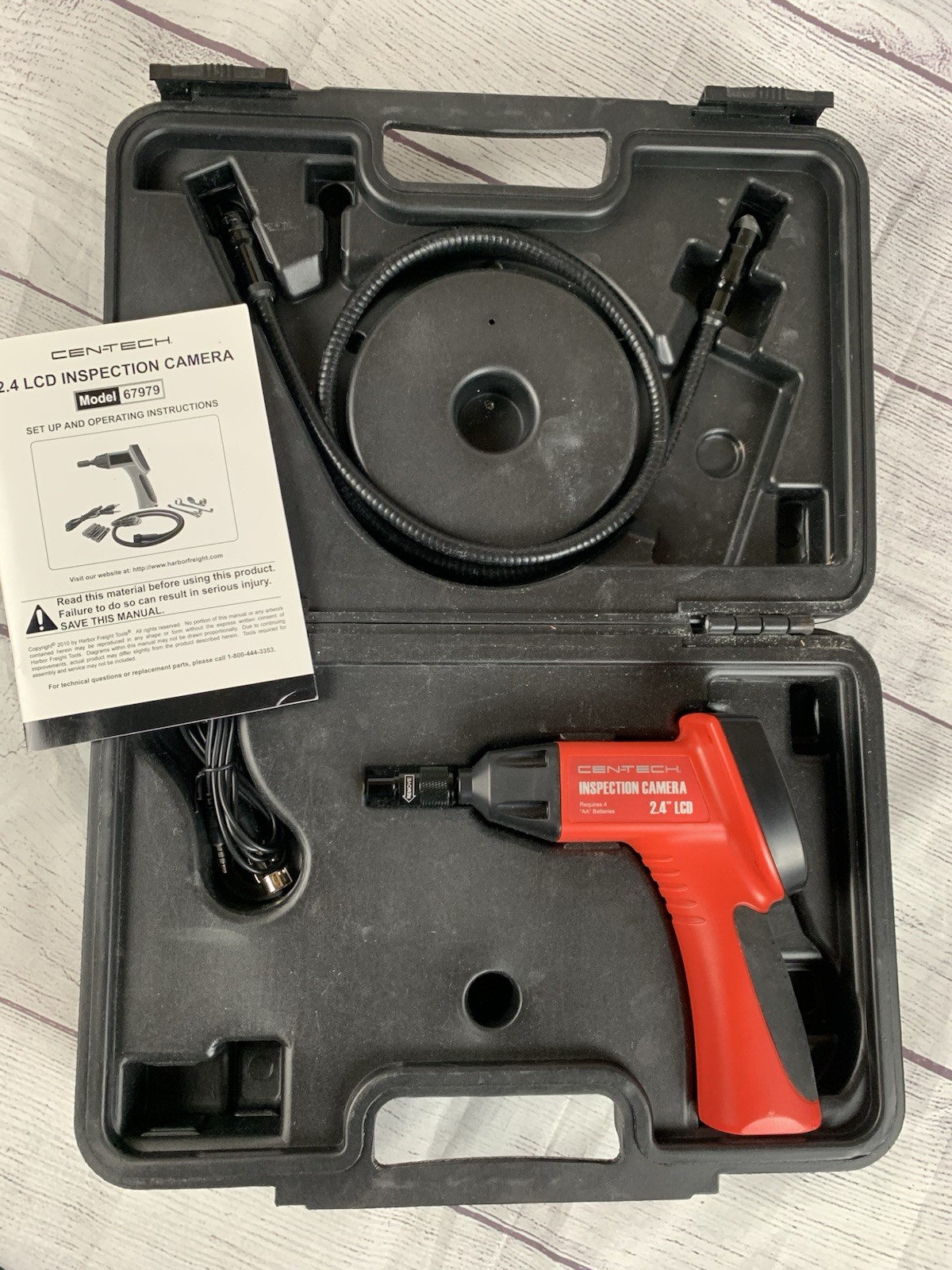 Cen-Tech 61839 High Resolution Digital Video Inspection Camera 2.4"