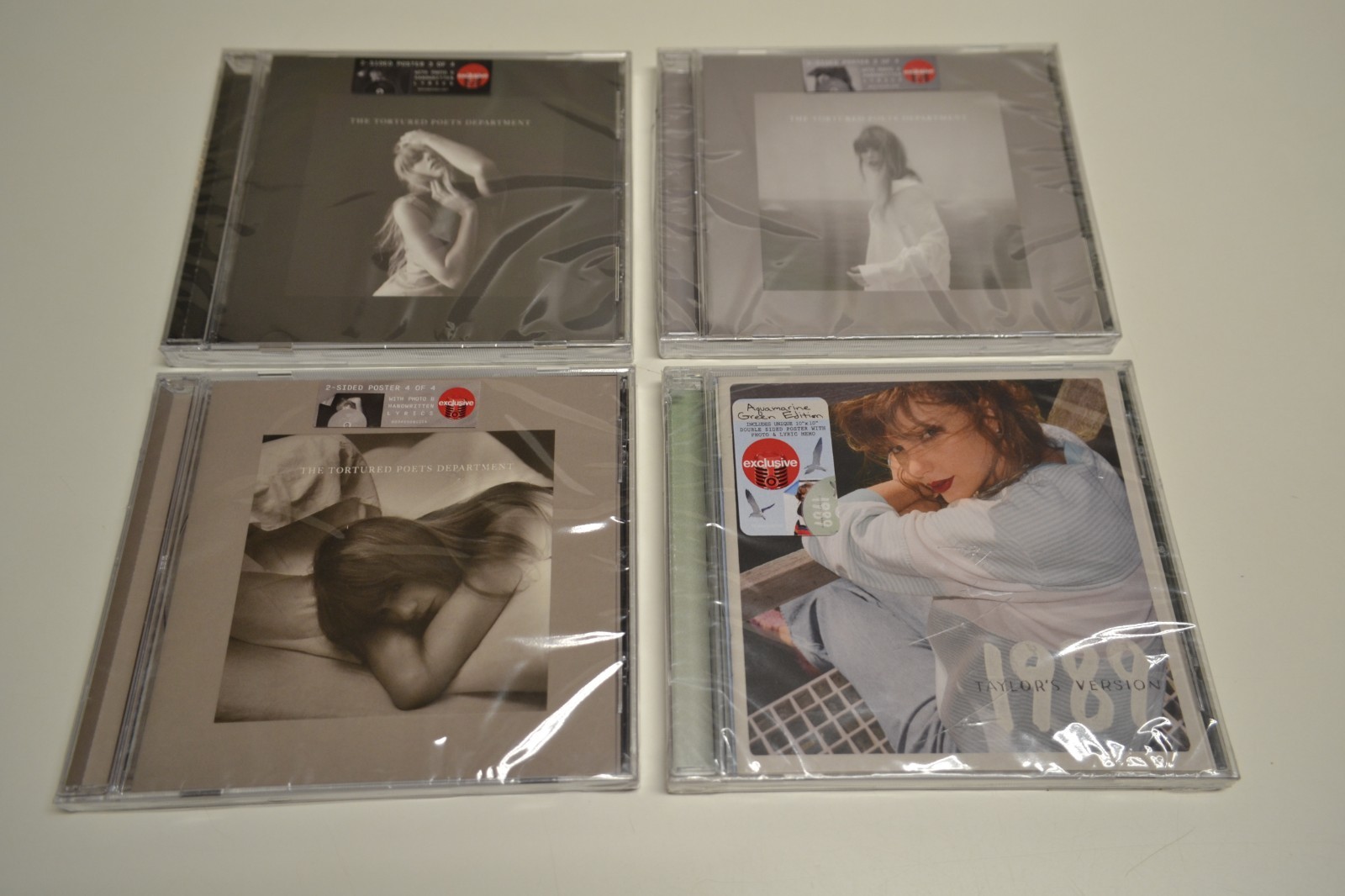 4 FACTORY SEALED TAYLOR SWIFT CDs, 3 Tortured Poets Department+ 1-1989 Album