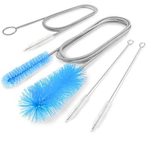 Flexible Drain Brush, 66 Inch Long Double Ended Hose Pipe and 58 Inch Tube Blue