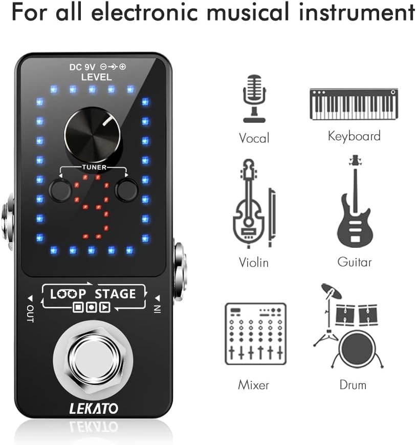 Ultimate 9 Loop Guitar Pedal - Uncompressed Audio & USB for Easy Uploads