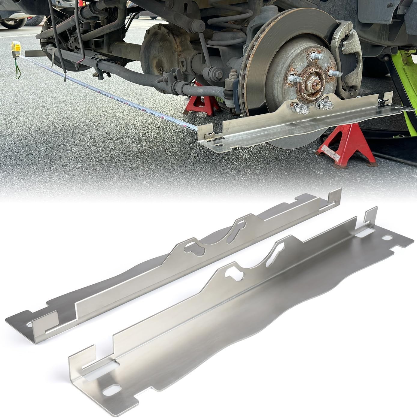 Heavy Duty Toe Alignment Tool Plates Upgrade Stainless Steel Wheel Silver