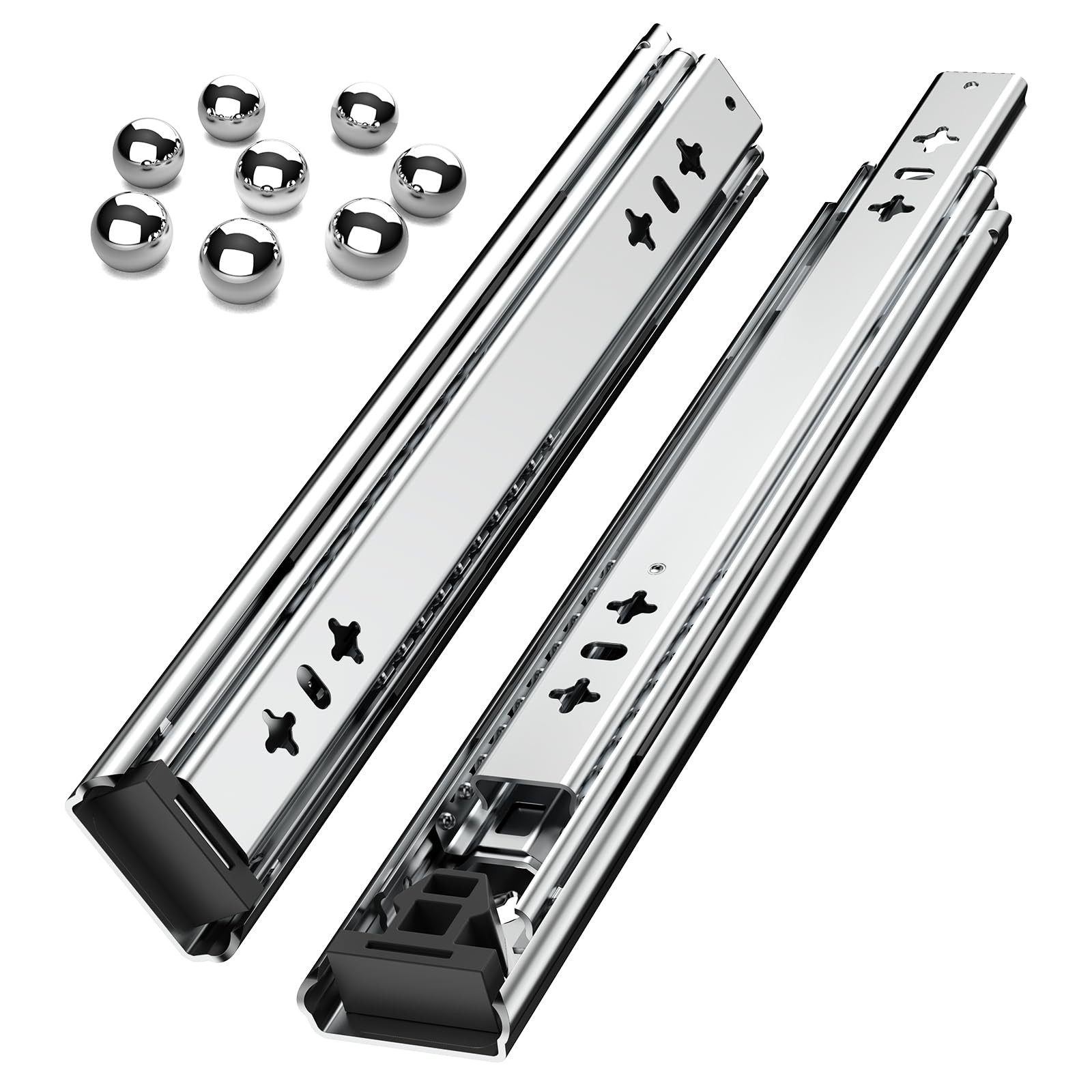 1 Pair Heavy Duty Drawer Slides Full Extension Side Mount 20 22 30 32 34 36 38 4