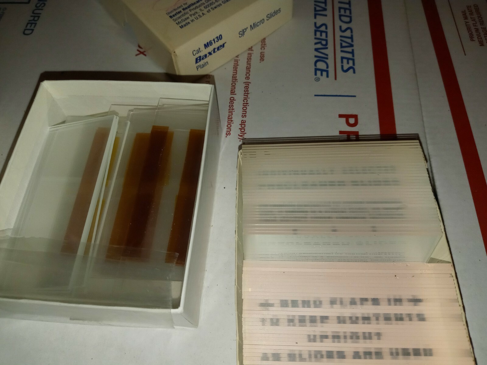 Baxter Microscope Slides M6140 M6130 Preowned Vg Condition 2 Lot