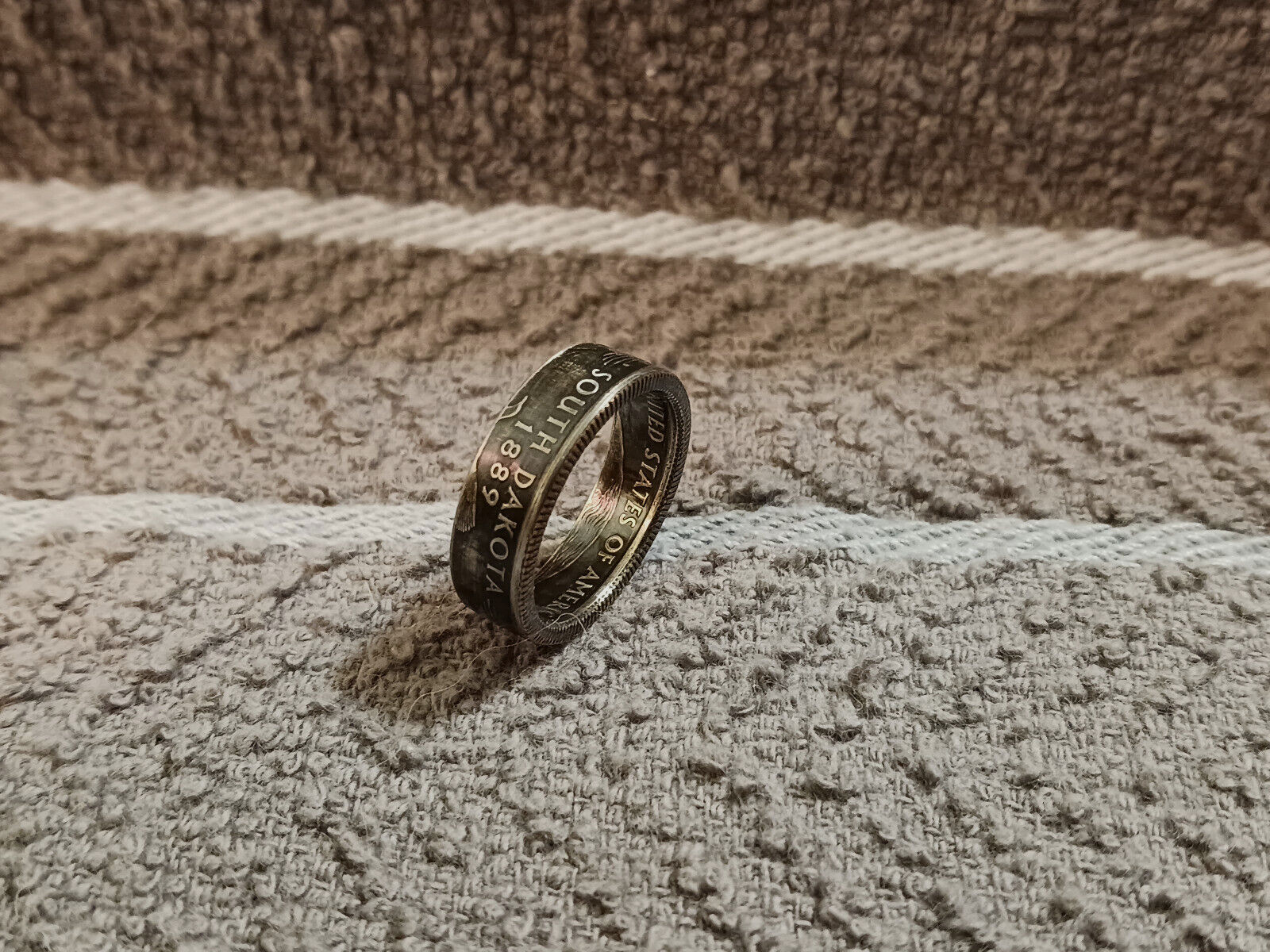 SOUTH DAKOTA  State  Washington Quarters coin ring 7 1/2 (2006)