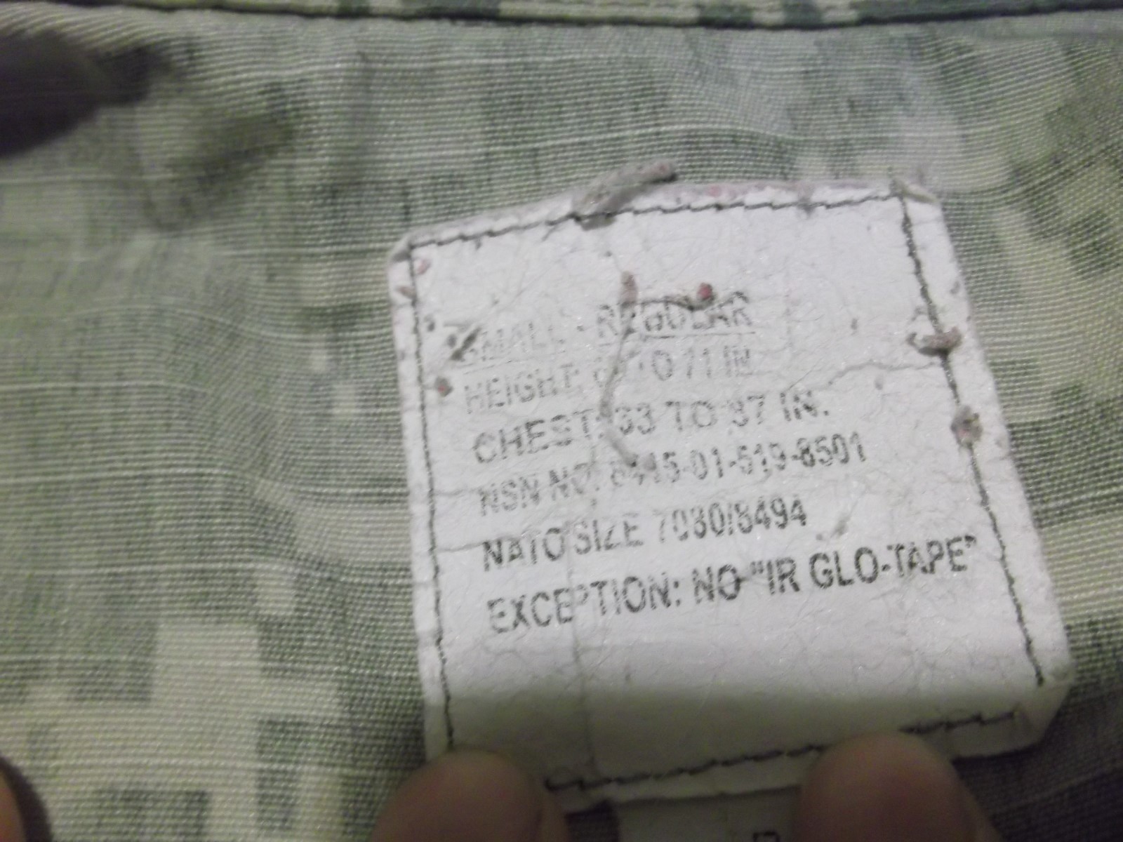 US MILITARY ARMY ACU TOP COAT SIZE SMALL-REGULAR