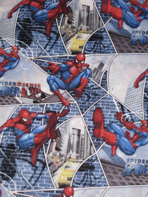 HANDMADE SPIDERMAN CITY BLOCK FULL/STD SIZE PILLOWCASE