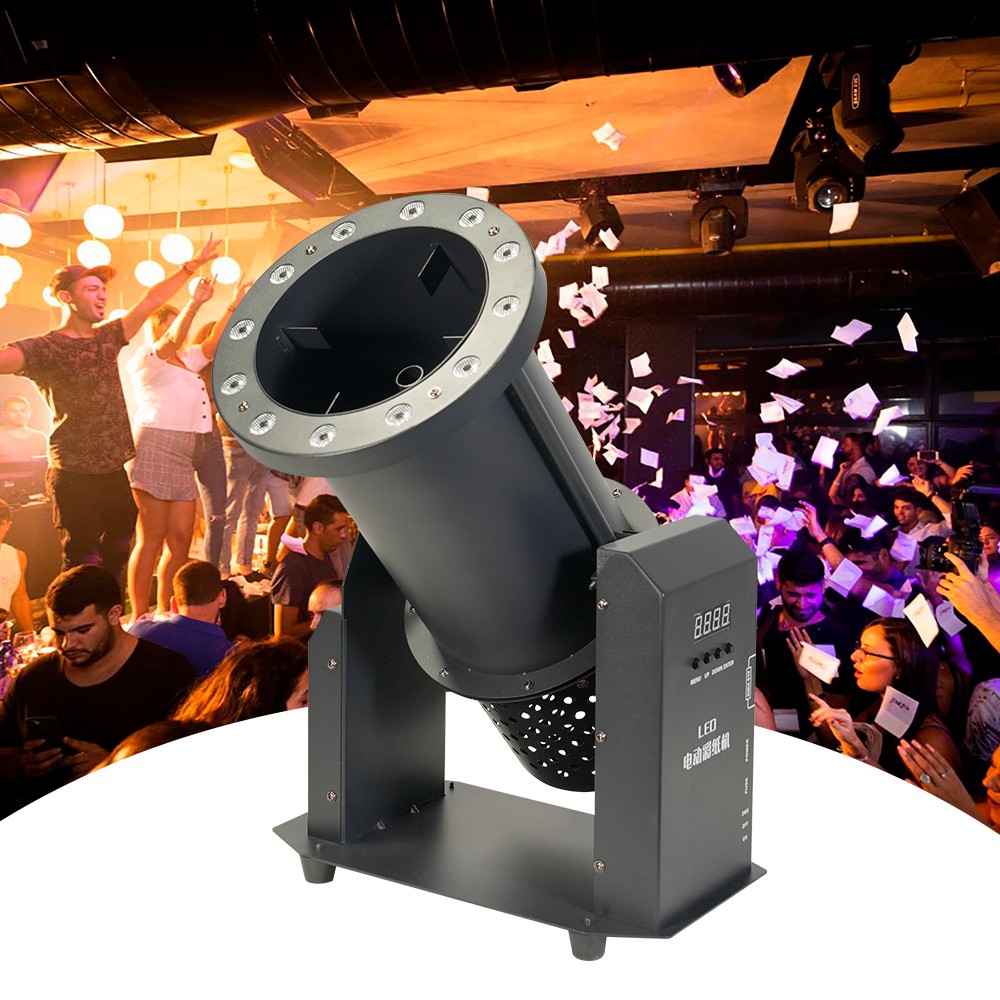 1200W LED Confetti Machine DMX Paper Blower Cannon Machine for Wedding DJ Shows