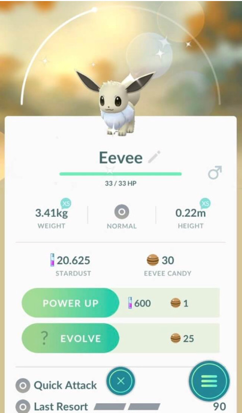 Shiny Eevee - Eeveelutions - Registered or Ultra Trade - Pokémon Go