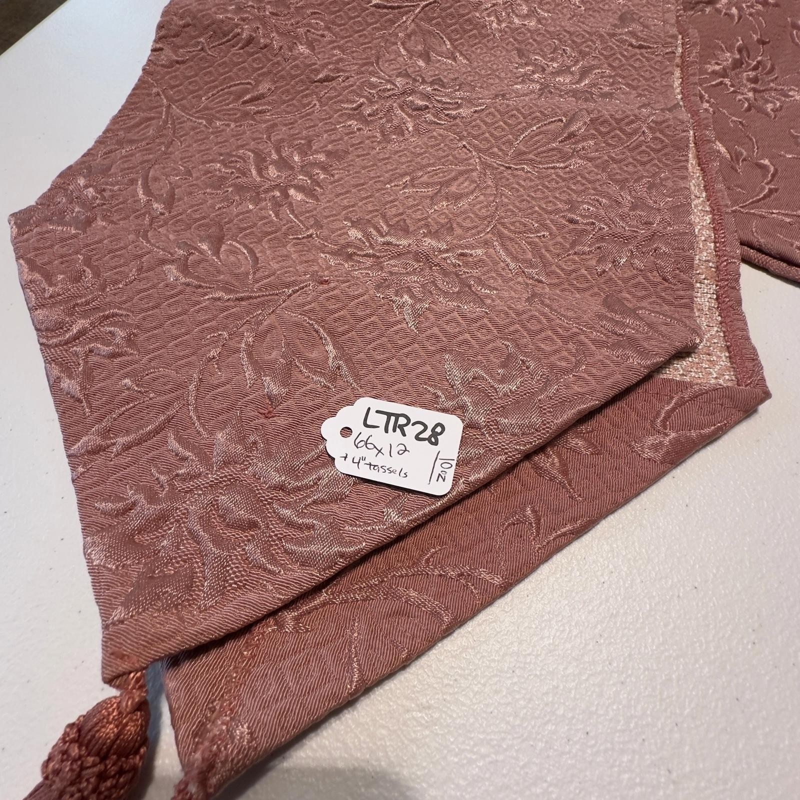Table runner 66 x 12 – rose tone raised FLORAL print