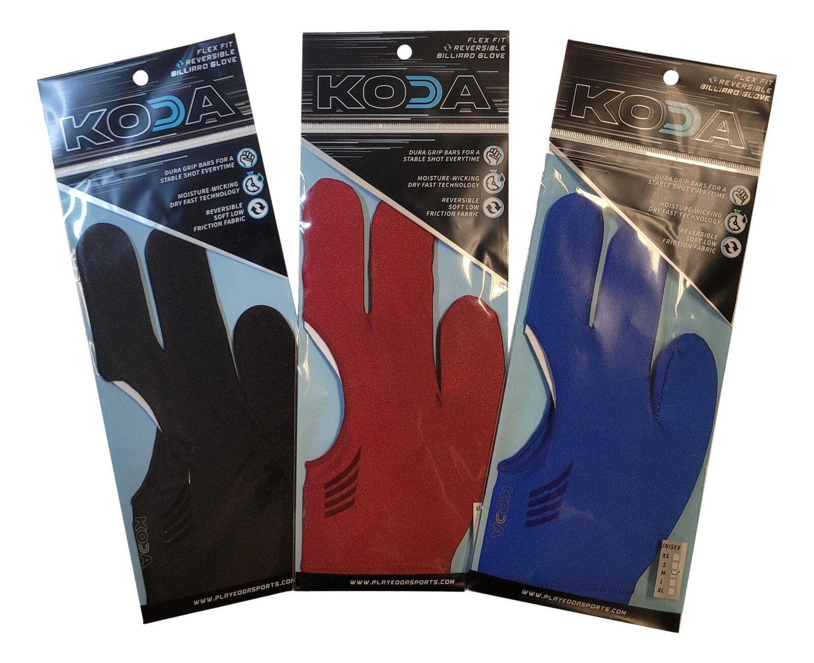 KODA Billiard Glove - Reversible - 5 Size Options - 1 Glove