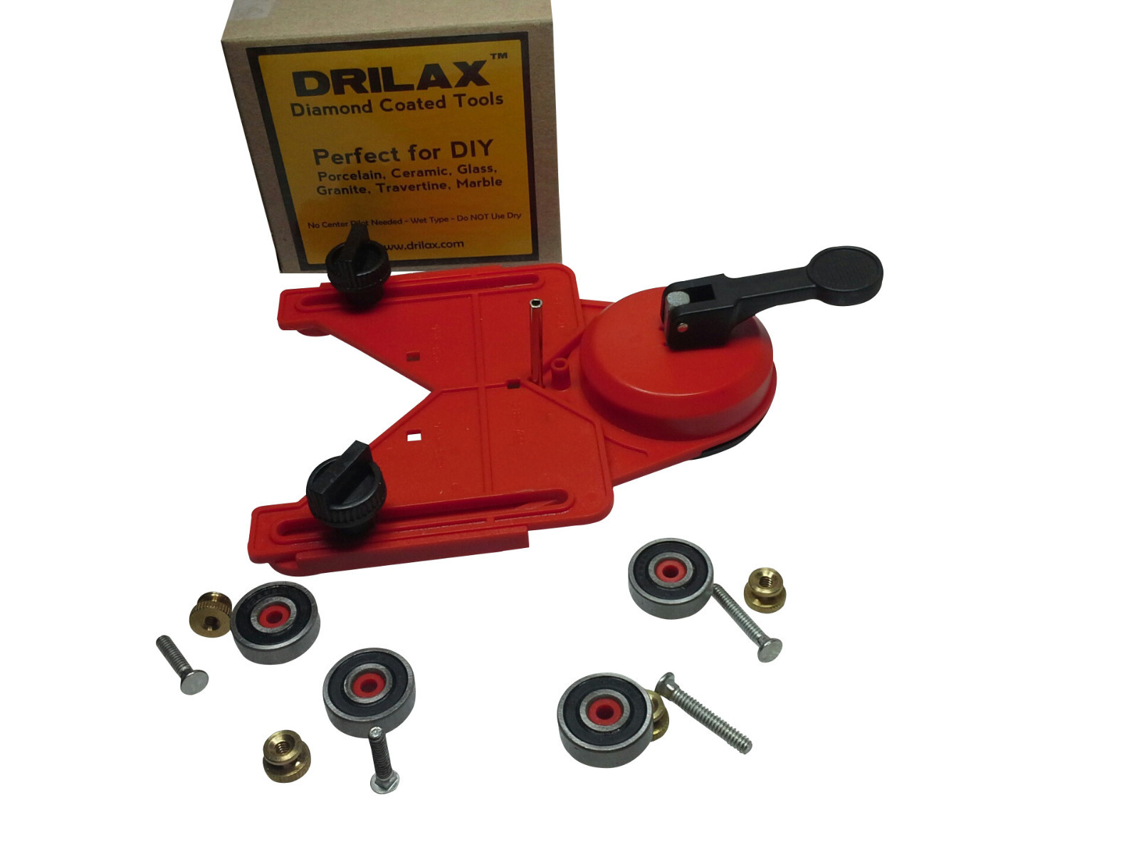 Used Drill Bit Hole Saw Guide Jig Fixture Vacuum Suction Base Cooler Input
