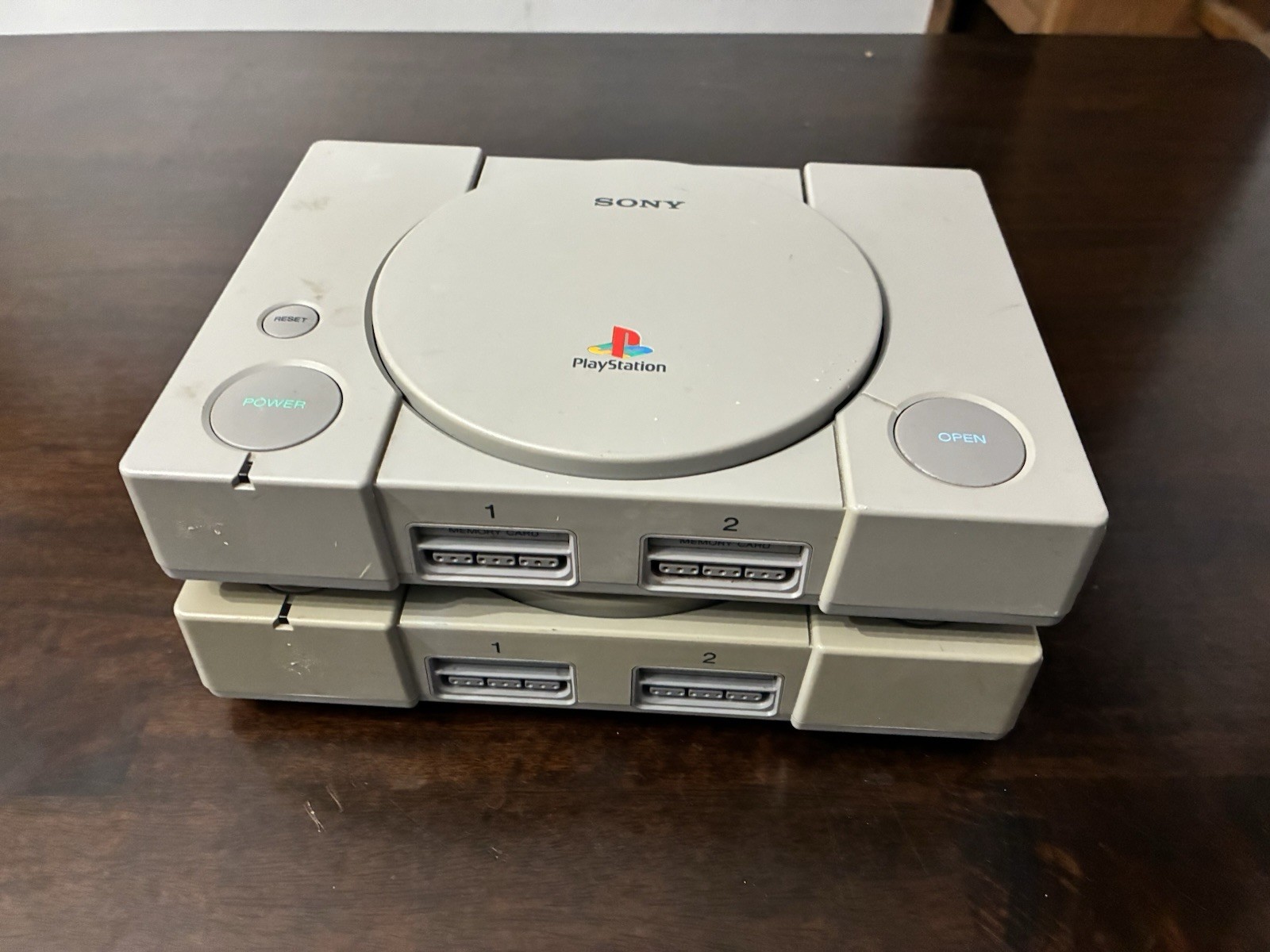 Sony PlayStation 1 PS1 CONSOLE ONLY LOT OF 2 FOR PARTS/REPAIR