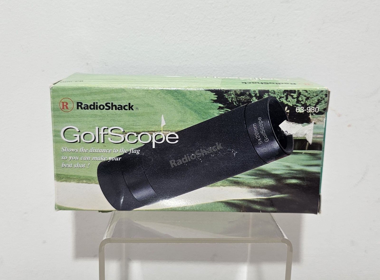 RadioShack GolfScope 5x20mm Rangefinder Vintage Golf Distance Scope 63-980 NOS