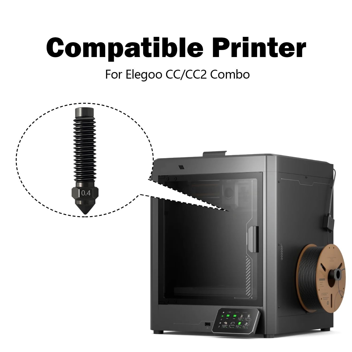Precision 6PCS Nozzle Set (0.2MM to 0.8MM) for High-Speed Elegoo Printing Needs