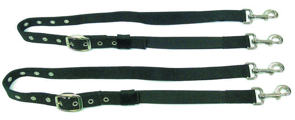 Nylon Side Reins With Elastic Clips Adjustable For Training Lunging Horses