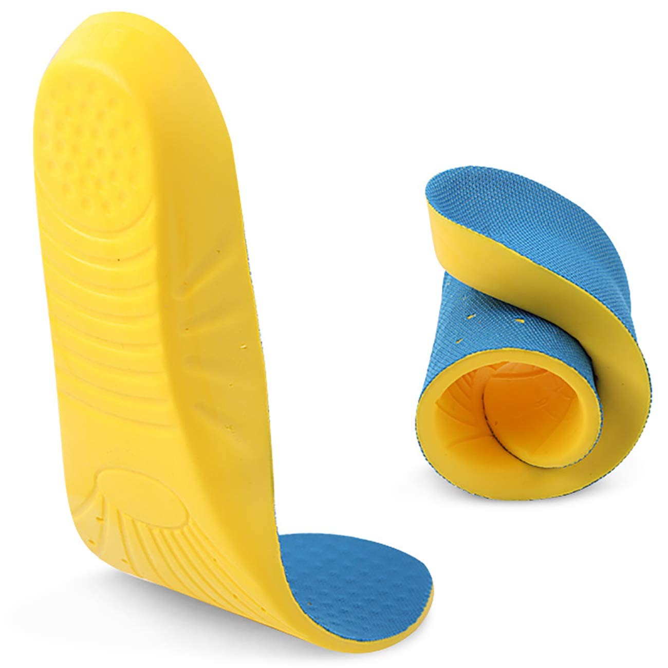 Shoe Insoles, Orthotic M（Men's 6-9/ Women 7-11）, Yellow / Blue