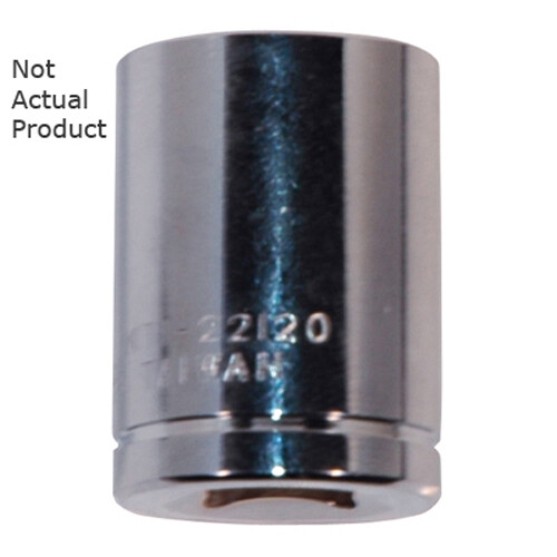 K Tool 22132 Chrome Socket, 3/8" Drive, 1", 6 Point, Shallow