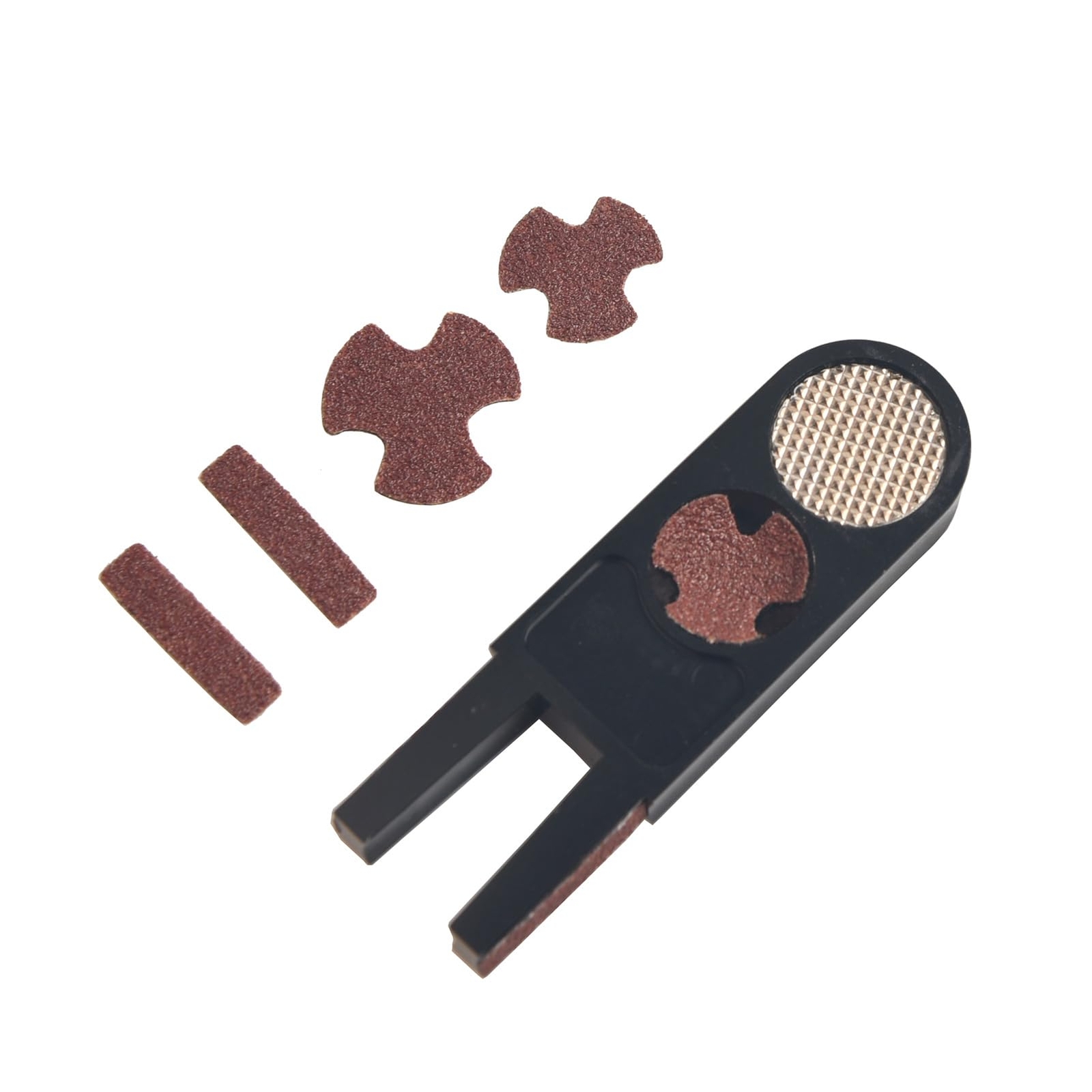 5-in-1 Cue Tip Trimmer U-Shaped Billiards Tip Shaper with 8 Sandpapers