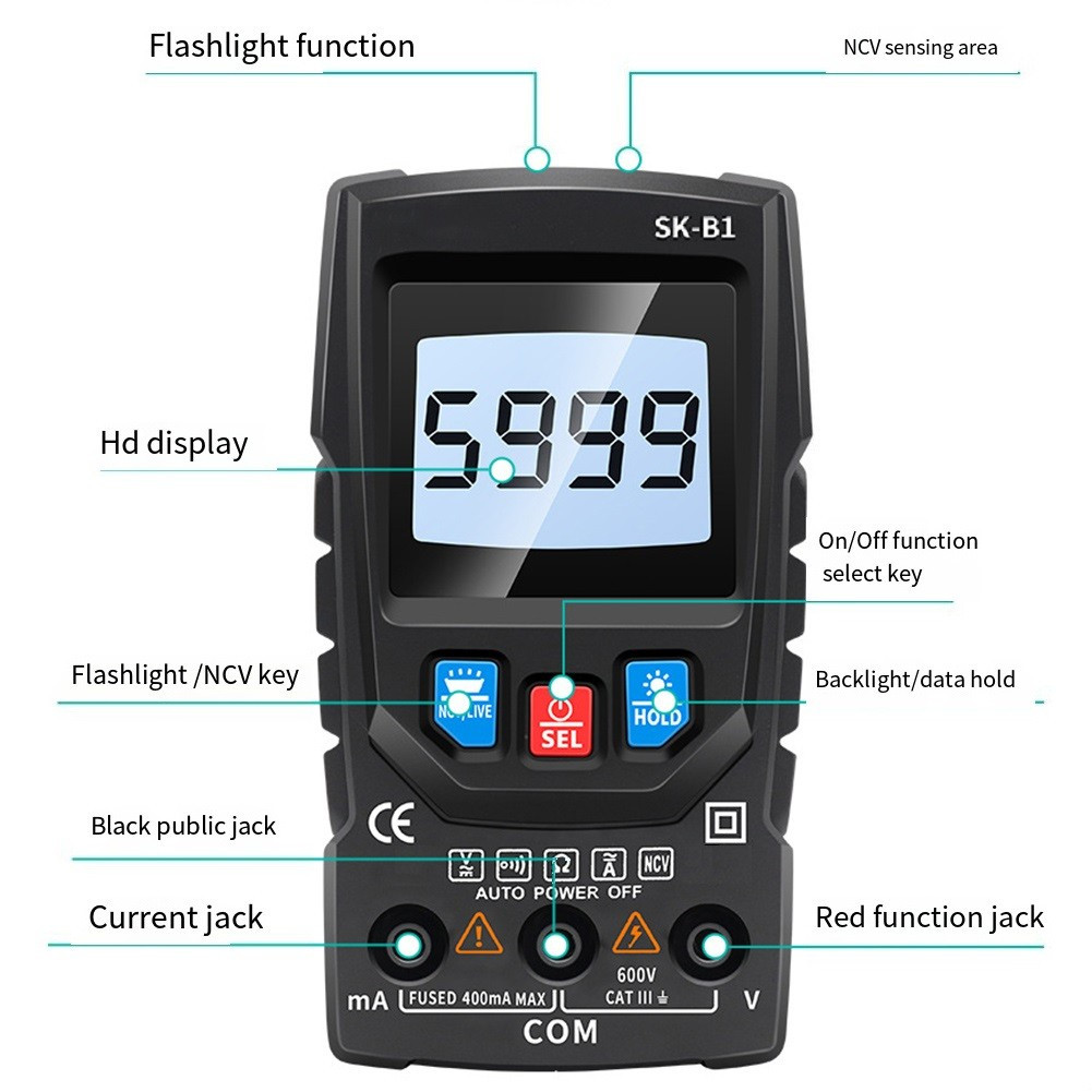 User Friendly SKB1 Digital Multimeter with Beep Indication Functionality