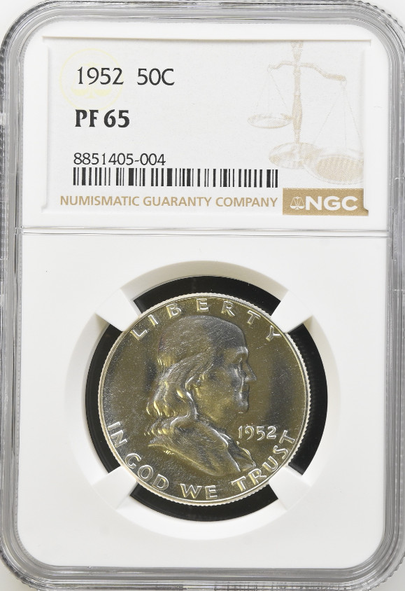 1952 Franklin Proof Silver Half Dollar 50¢ NGC PF 65