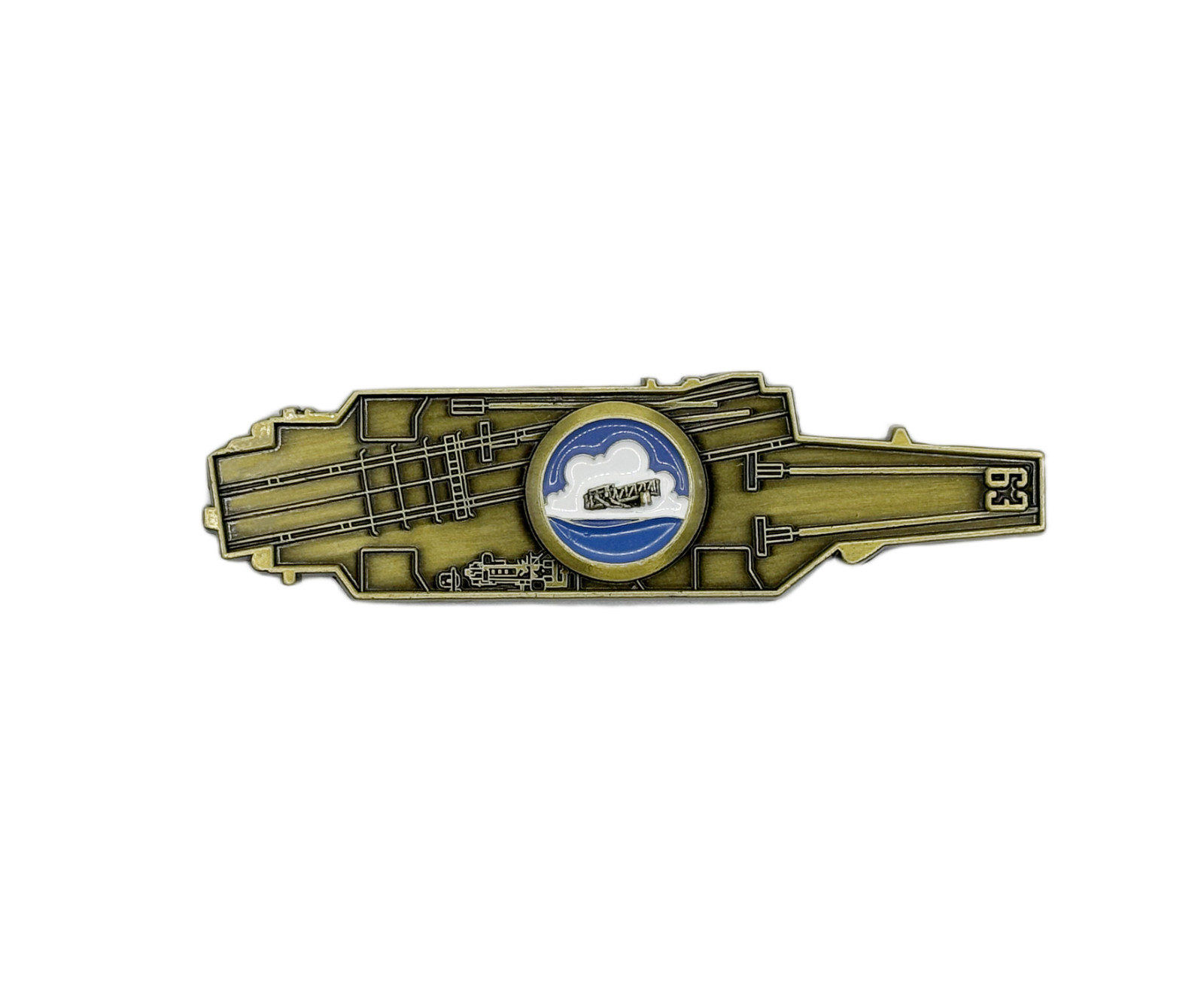 USS Kitty Hawk  (CV-63)  US Navy Challenge Coin - Carrier Shape