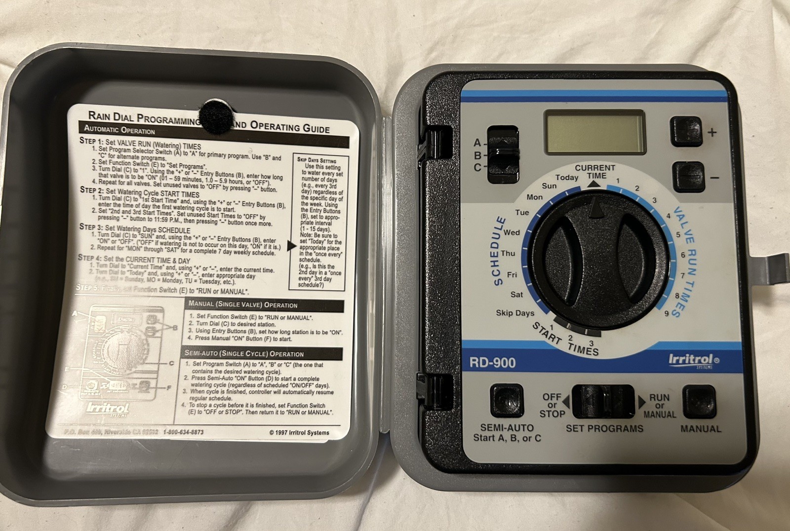 Irritrol Rain Dial RD-900 with RD1200-INT Housing and 790201 Controller Board
