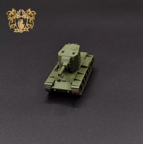 3D Printed 1/144 Soviet KV-2 heavy tank Finished Product
